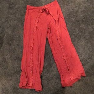 Vanilla star, dusty rose colored palazzo pants